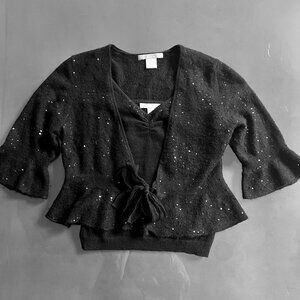 Vintage Rebecca Taylor sequined sweater set sz S